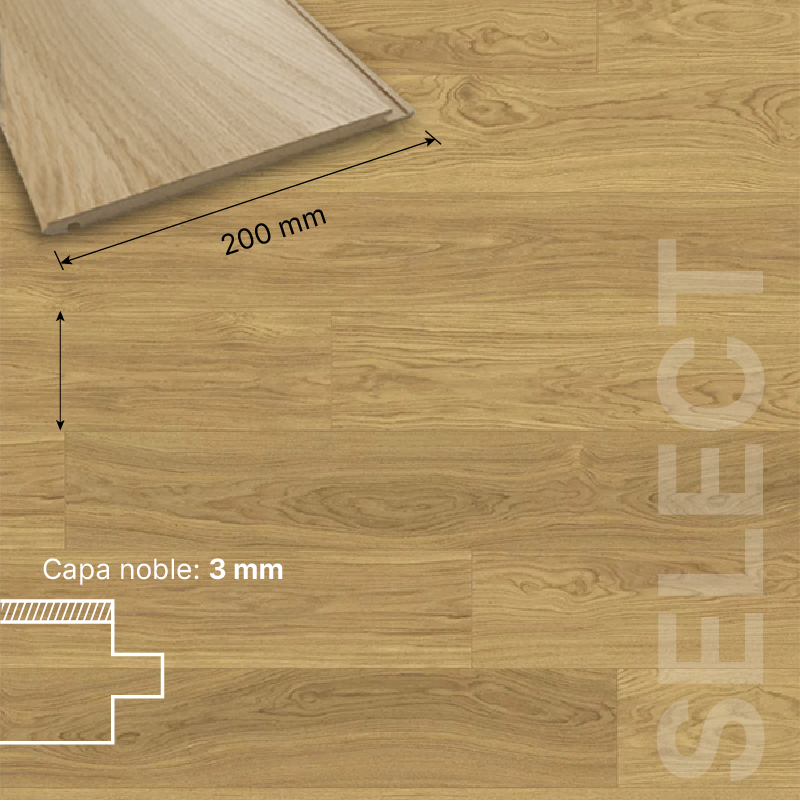 ROBLE FLOTANTE HDF - 14/3 - PREMIUM 127